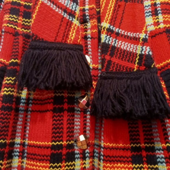 Rare Betsey Johnson Wool Coat Red Black jacket - Picture 5 of 5